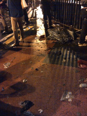 The end result. And that, my friends, is a capture of dirty street that night. It was like that all over Sudirman haha. Happy New Year!